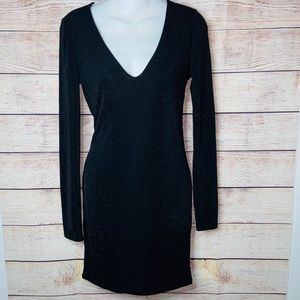 Forever 21 Glitter Long Sleeve Mini Dress